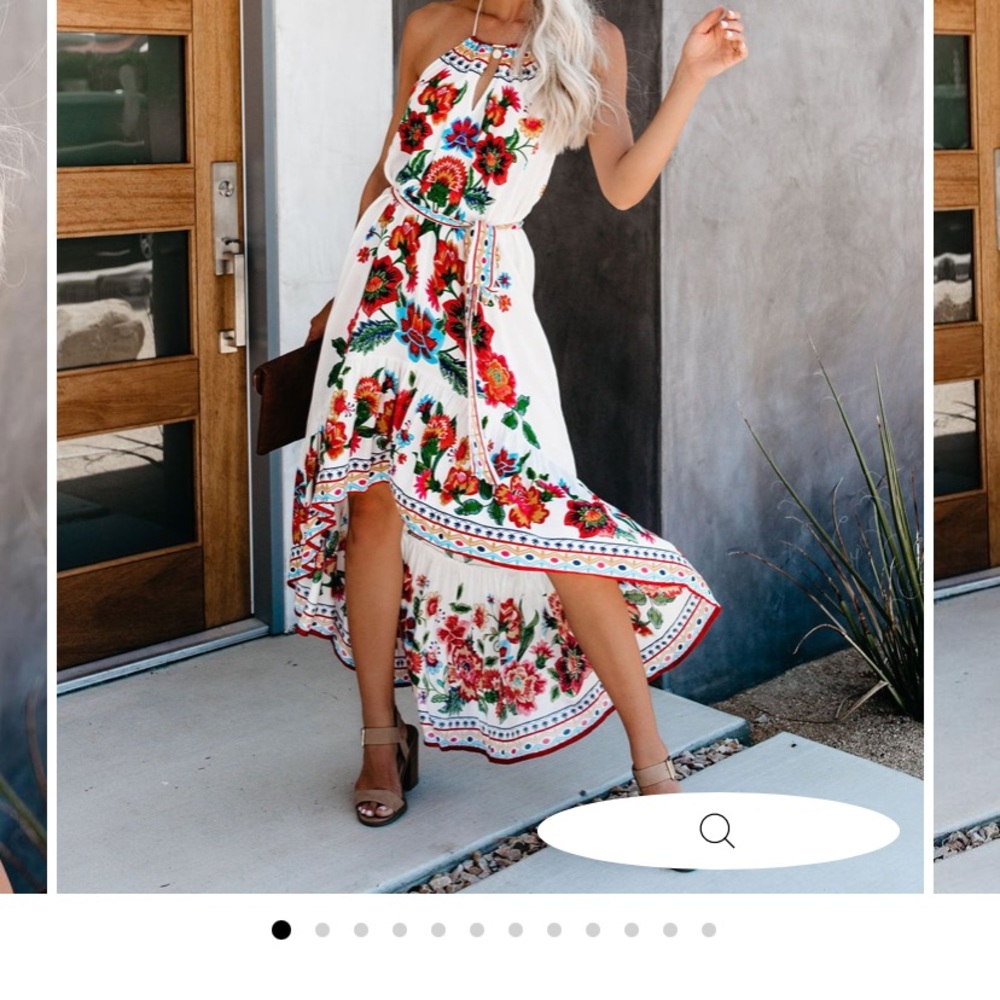 Vici Granada Floral High Low Halter Maxi